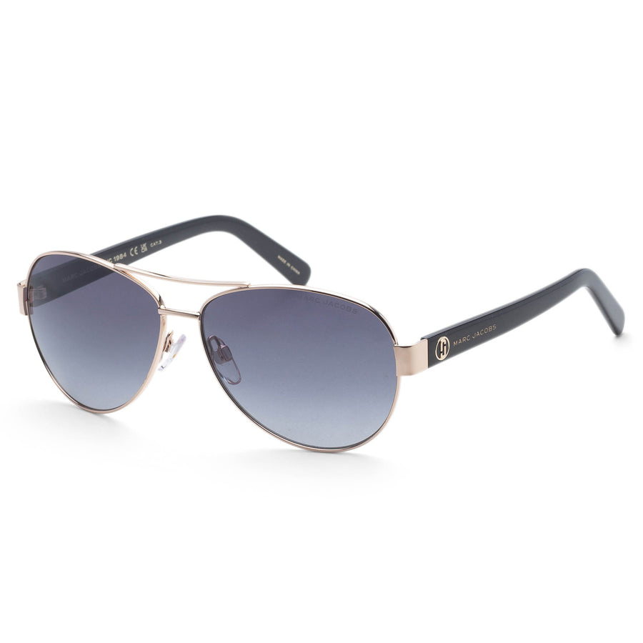 Preloved - Marc Jacobs Womens 60mm Gold Black Sunglasses Marc699-S-Rhl-60 One Color