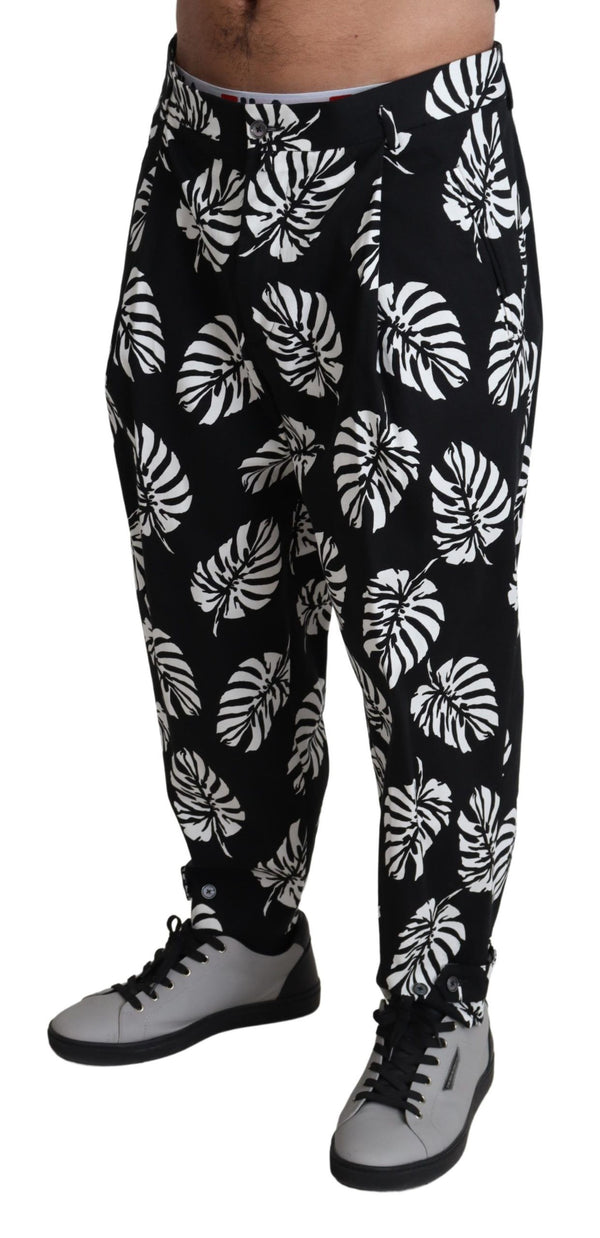 Dolce & Gabbana 97% Cotton 3% Elastane trousers in black