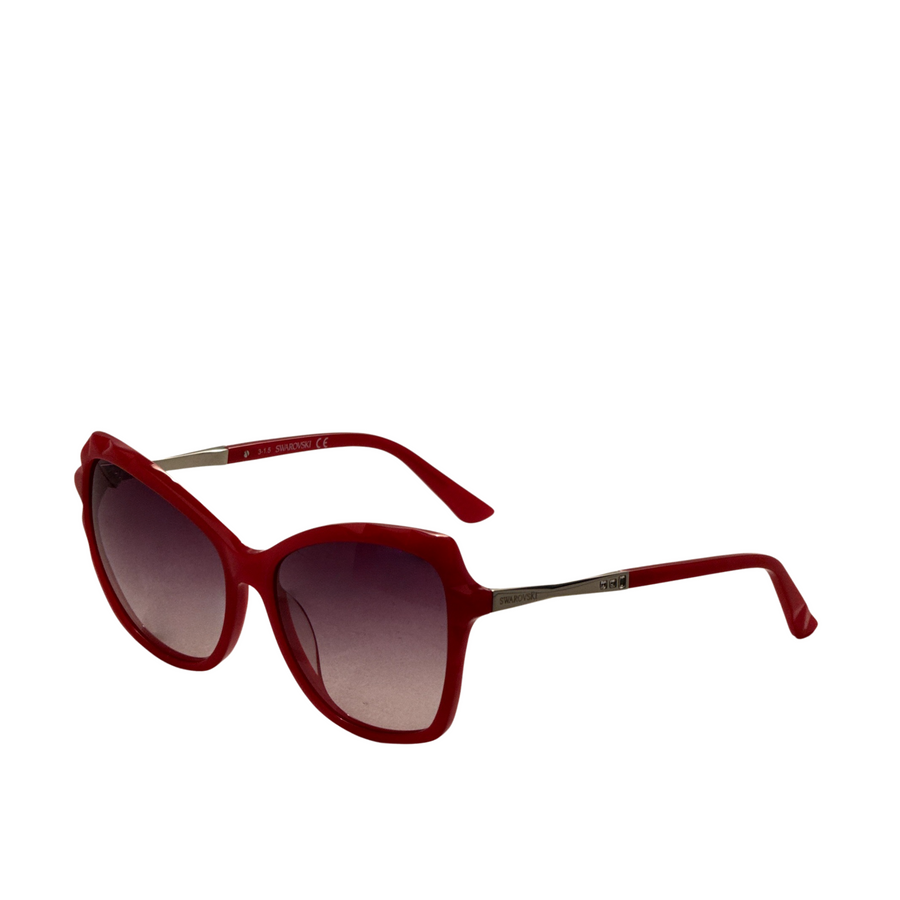 Preloved - Swarovski Womens 57 Mm Bright Pink Sunglasses Sk0106-5772b One Color