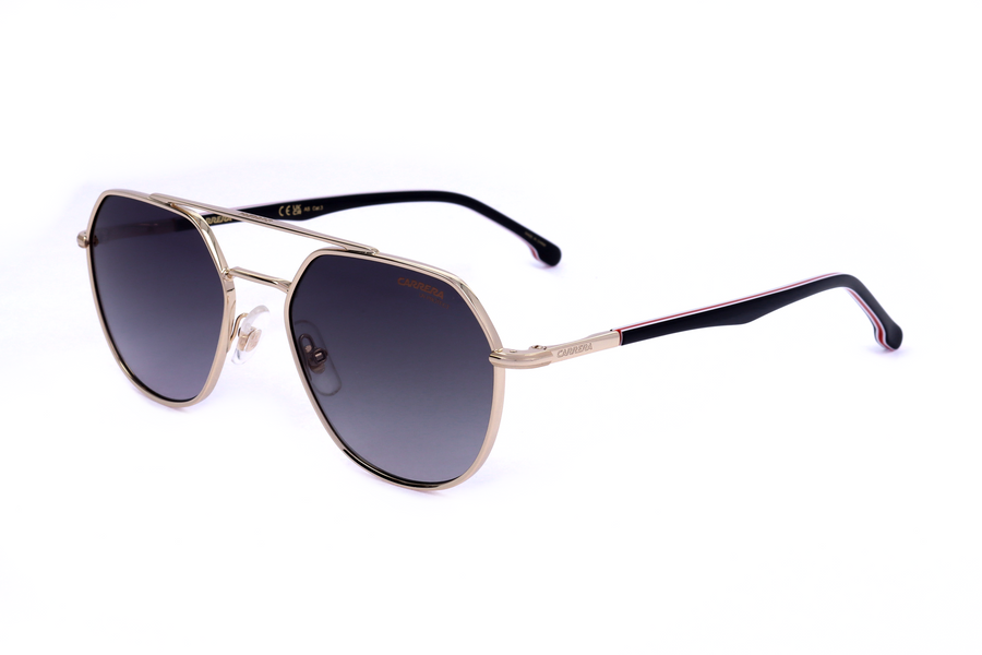 Preloved - Carrera Unisex 53 Mm Gold Striped Black Sunglasses Ca303s-0w97-9o One Color