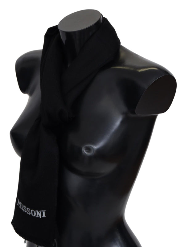 Missoni 100% Wool scarf in black