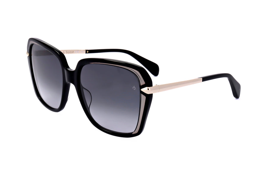 Preloved - Rag & Bone Womens 57mm Black Sunglasses Rnb1059-G-S-807-57 One Color