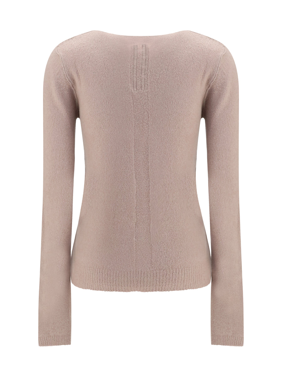 V-Neck Sweater Rose Cashmere (capra Hircus)