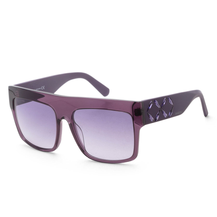 Preloved - Swarovski Womens 56 Mm Shiny Violet Sunglasses Sk0128-5681z One Color