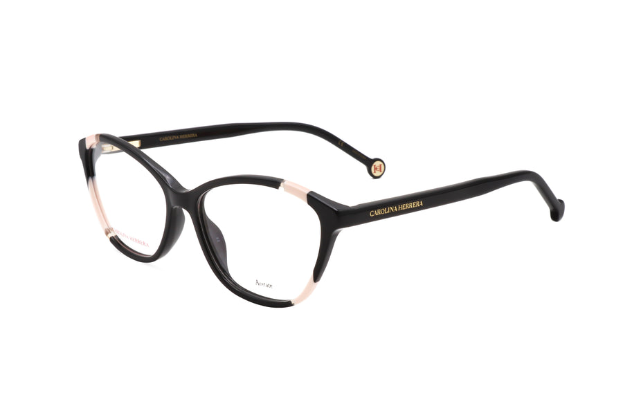 Preloved - Carolina Herrera Womens 55mm Black Nude Eyeglasses Her0122-Kdx-55 One Color