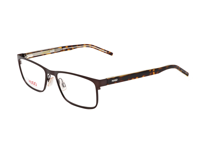 Preloved - Hugo Boss Mens 55mm Matte Brown Havana Eyeglasses Hg1005-Hgc-55 One Color