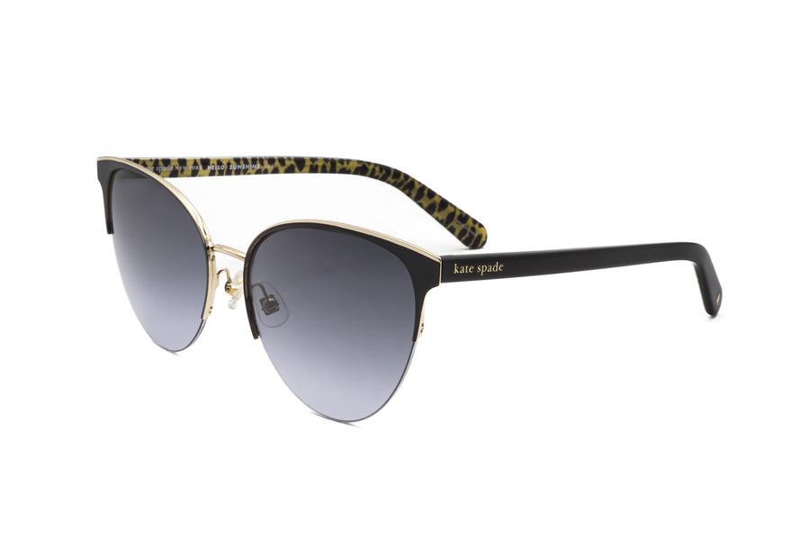 Preloved - Kate Spade Womens 57mm Black Grey Shaded Sunglasses Izarags-0807-9o One Color