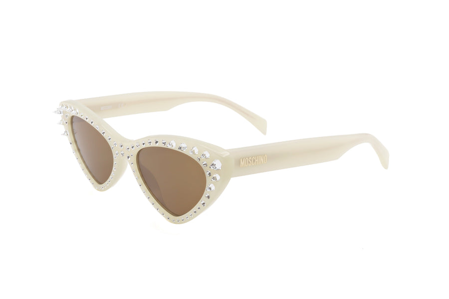 Preloved - Moschino Womens 52 Mm White Sunglasses Mos006sstr-0szj-70 One Color