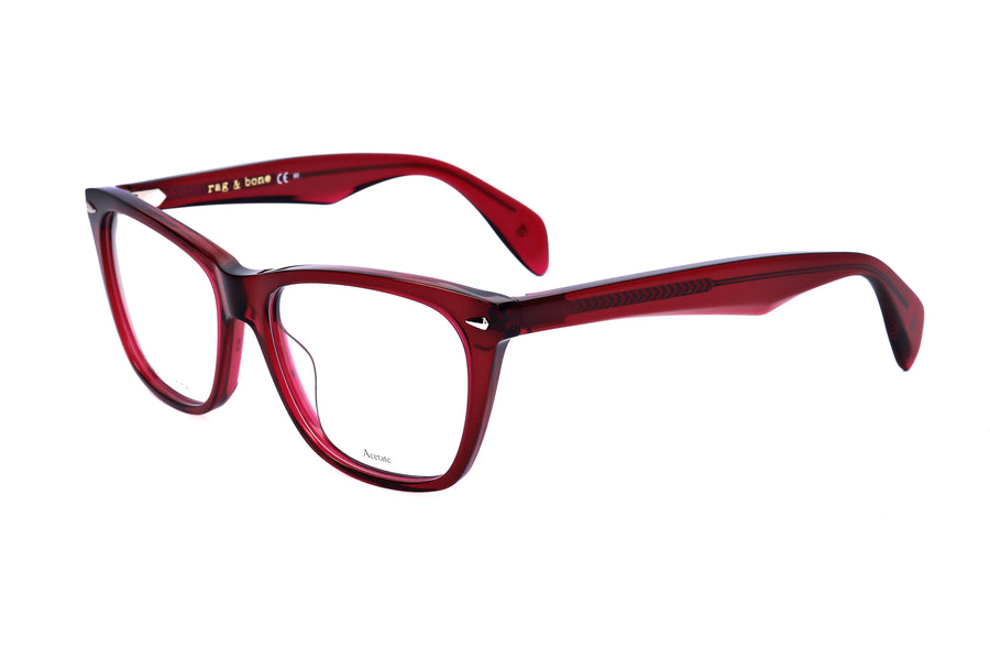 Preloved - Rag & Bone Womens 53 Mm Burgundy Eyeglasses Rnb3013-Lhf-53 One Color