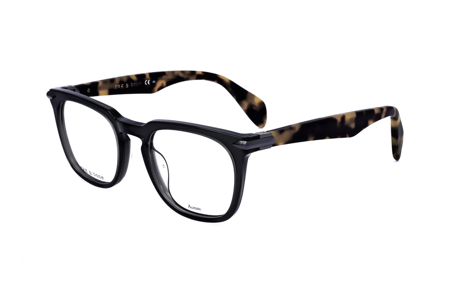 Preloved - Rag & Bone Mens 49mm Khaki Havana Eyeglasses Rnb7008-T6v-49 One Color