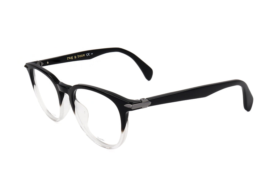 Preloved - Rag & Bone Mens 50 Mm Black Shaded Crystal Eyeglasses Rnb7028-G-81v-50 One Color
