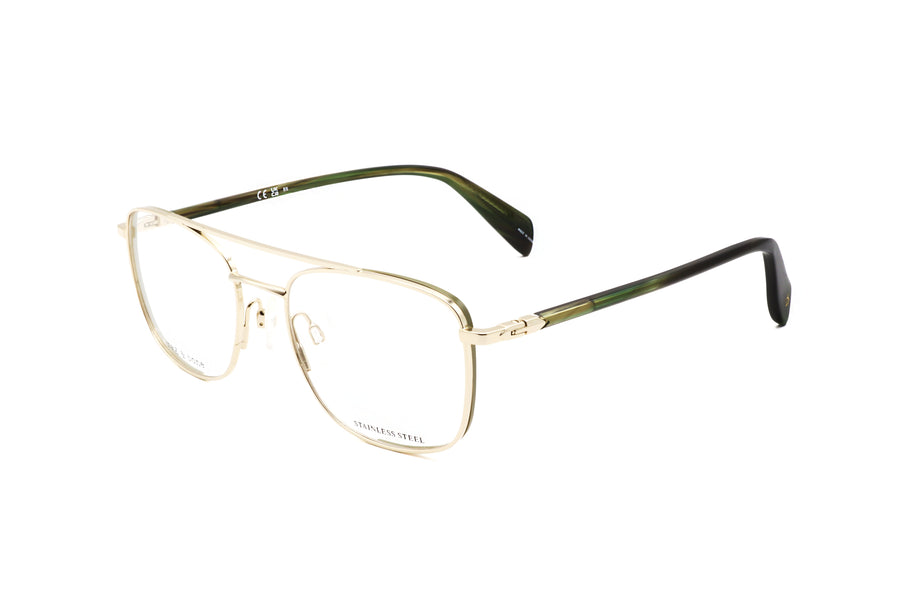 Preloved - Rag & Bone Mens 54 Mm Gold Green Eyeglasses Rnb7058-G-Pef-54 One Color