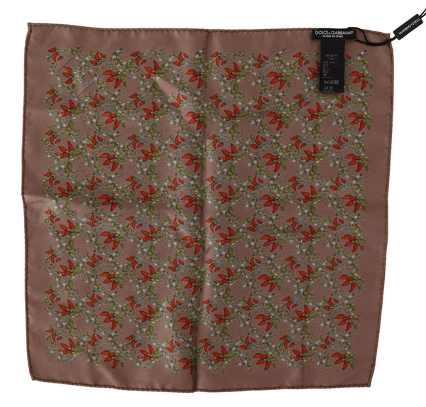 Dolce & Gabbana 100% Silk handkerchief in brown