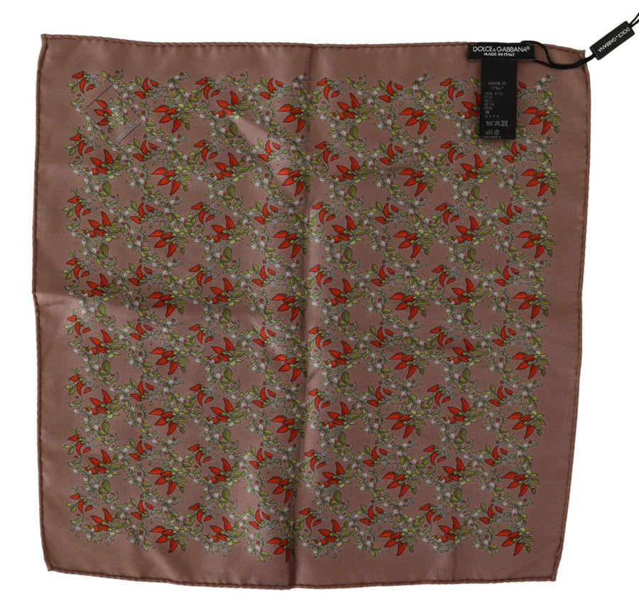 Dolce & Gabbana 100% Silk handkerchief in brown