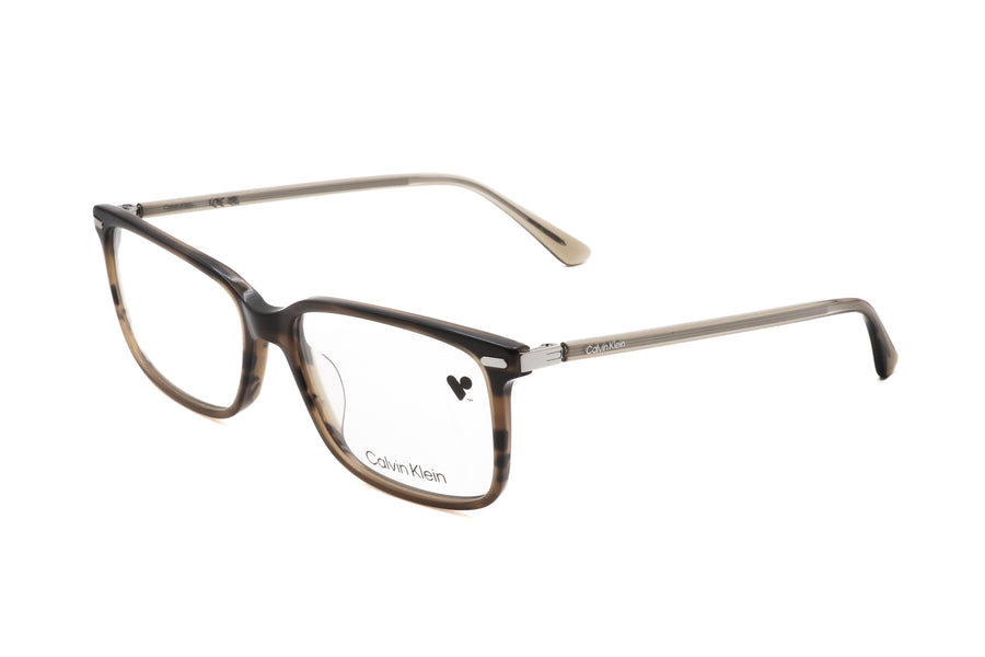 Preloved - Calvin Klein Mens 56mm Striped Olive Eyeglasses Ck22542-317-56 One Color
