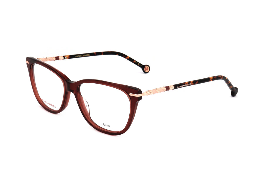 Preloved - Carolina Herrera Womens 54mm Burgundy Havana Eyeglasses Her0096-Ydc-54 One Color