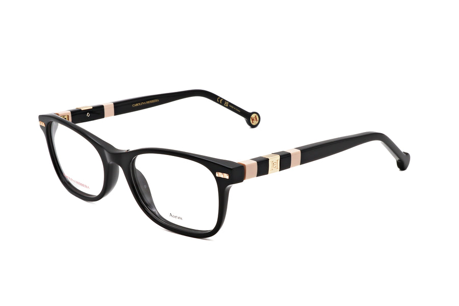 Preloved - Carolina Herrera Womens 51mm Black Nude Eyeglasses Her0110-Kdx-51 One Color