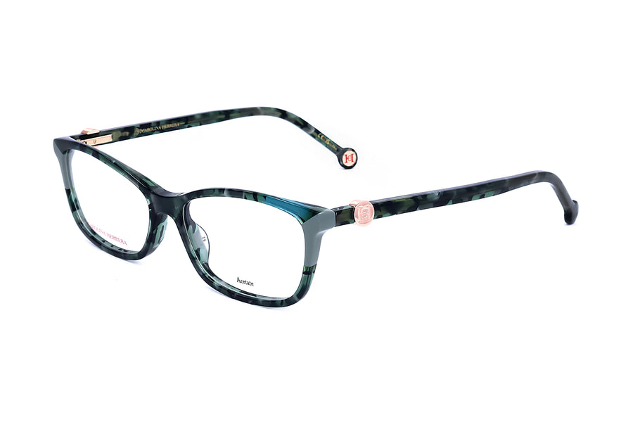 Preloved - Carolina Herrera Womens 54mm Havana Green Eyeglasses Her0114-Phw-54 One Color