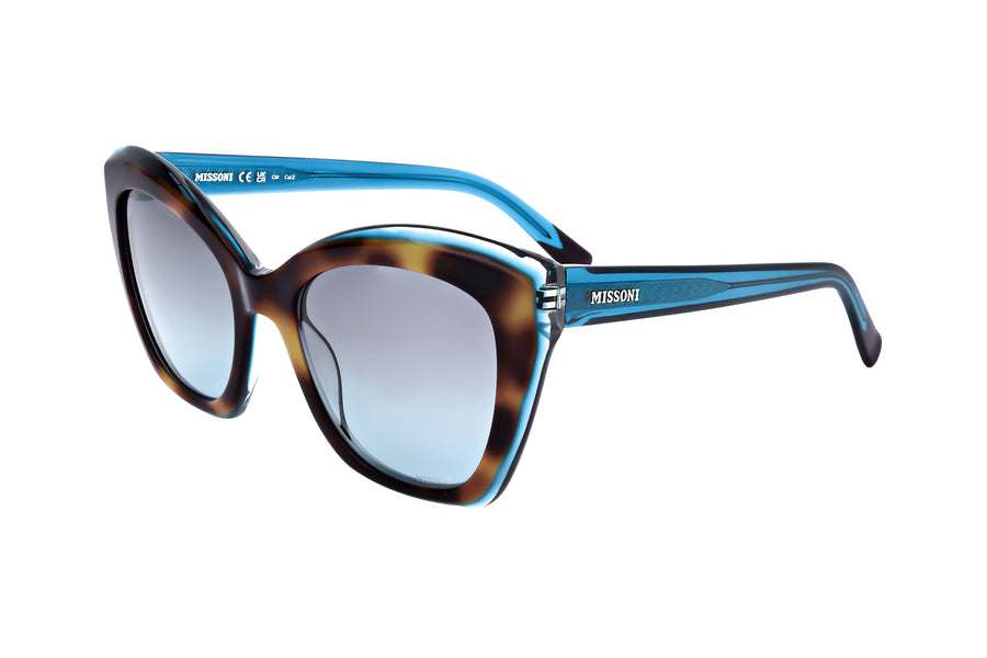 Preloved - Missoni Womens 54mm Havana Turquoise Sunglasses Mis0112-S-Fzl-54 One Color