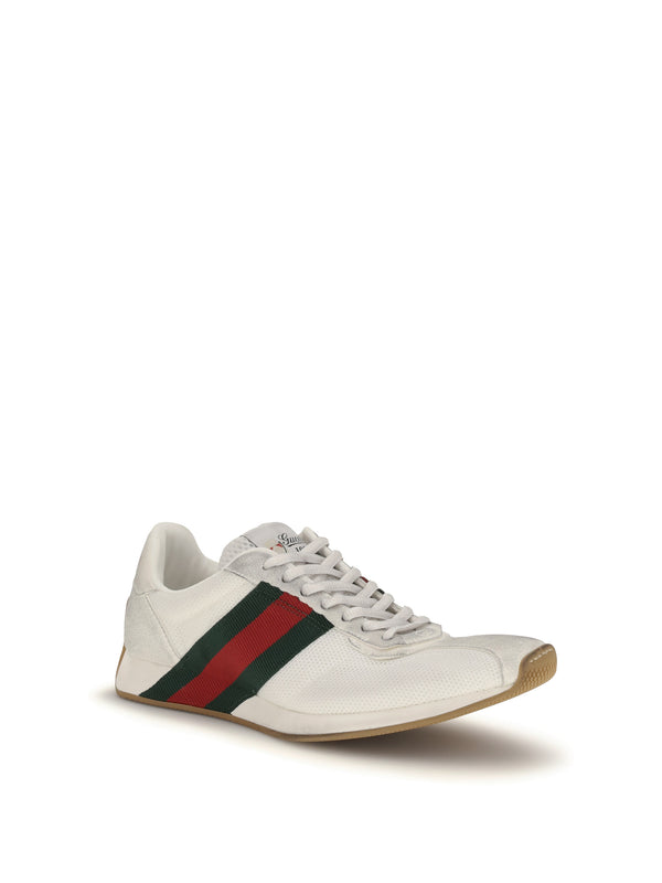 Sneakers Tempo Mesh And Suede White Upper Polyester Trainers