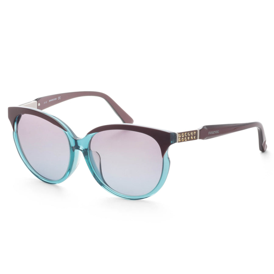 Preloved - Swarovski Womens 58 Mm Turquoise Gradient Sunglasses Sk0081f-5889t One Color