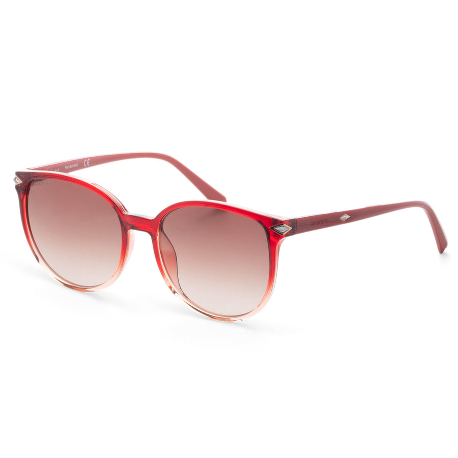 Preloved - Swarovski Womens 55 Mm Shiny Red Sunglasses Sk0191-66f One Color
