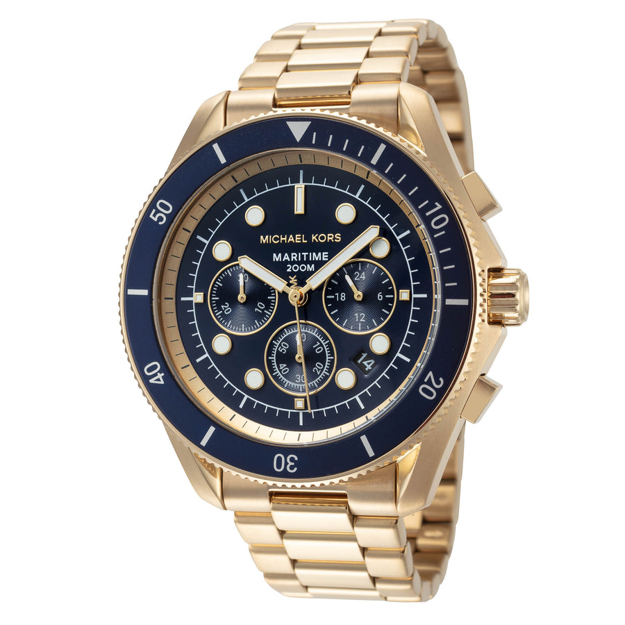 Preloved - Michael Kors Mens Maritime 45mm Quartz Chronograph Watch Mk9202 One Color Watches
