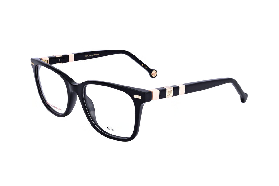 Preloved - Carolina Herrera Womens 52mm Black Pink Eyeglasses Ch0047-03h2-18 One Color