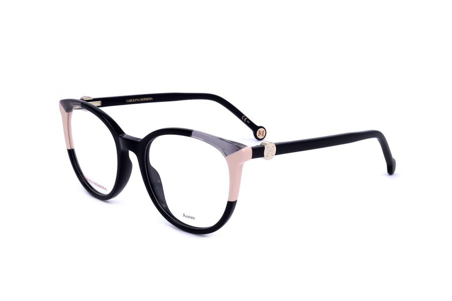 Preloved - Carolina Herrera Womens 52mm Black Nude Eyeglasses Ch0056-0kdx-00 One Color