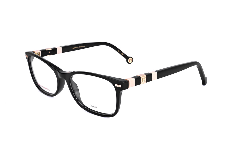 Preloved - Carolina Herrera Womens 54mm Black Nude Eyeglasses Her0110-Kdx-54 One Color