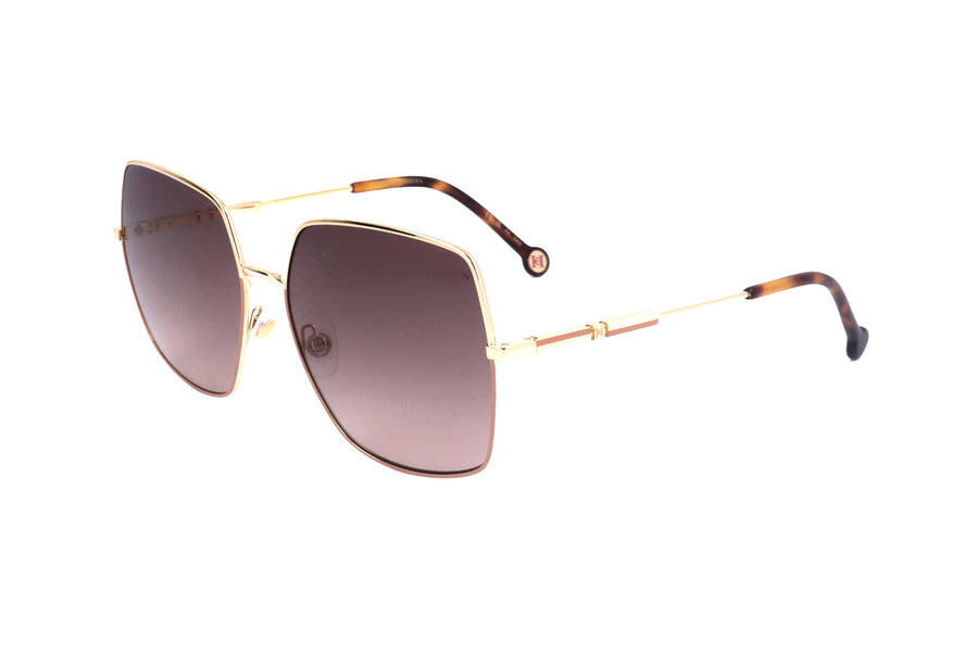Preloved - Carolina Herrera Womens 60mm Gold Nude Sunglasses Her0139-S-Bku-60 One Color
