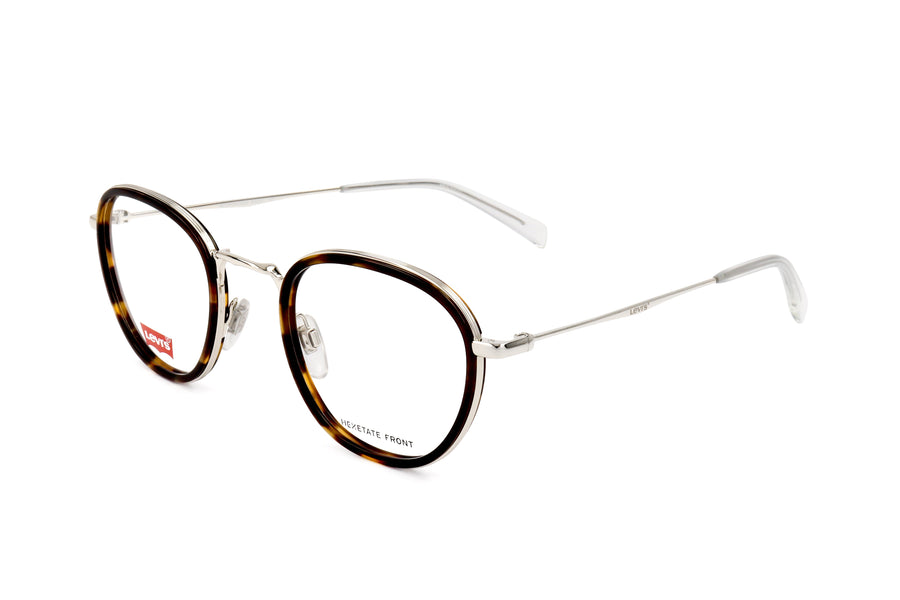 Preloved - Levis Mens 51 Mm Havana Eyeglasses Lv5012-086-51 One Color