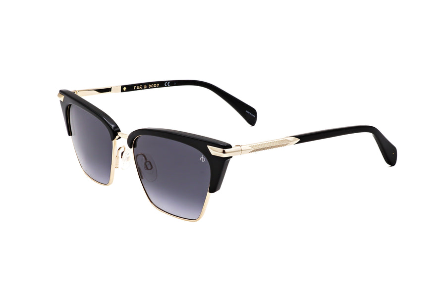 Preloved - Rag & Bone Womens 53mm Black Sunglasses Rnb1053-S-807-53 One Color