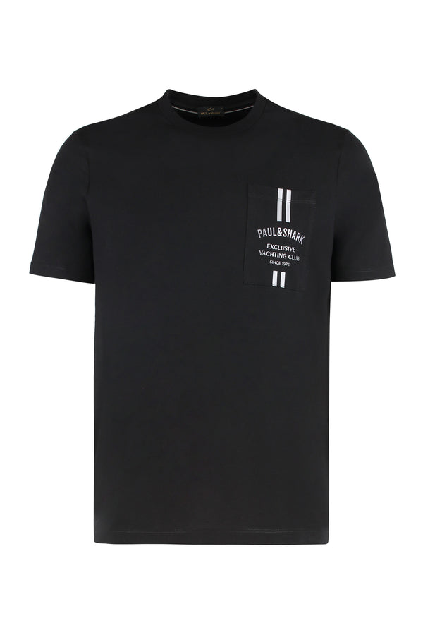 Black Cotton T-Shirt With Logo T-shirts