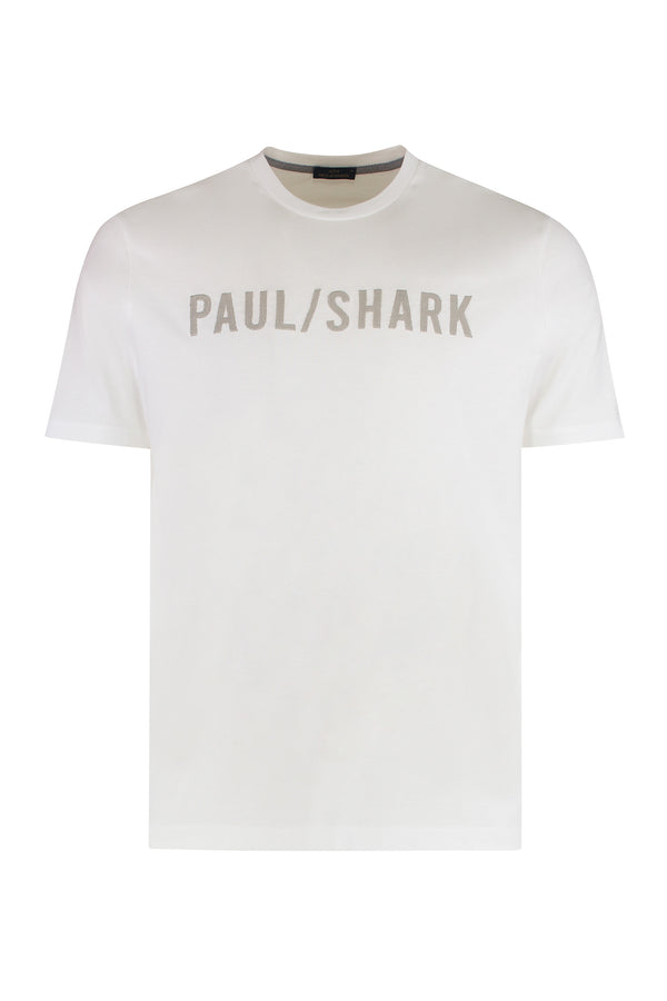 White Cotton Jersey T-Shirt With Logo T-shirts