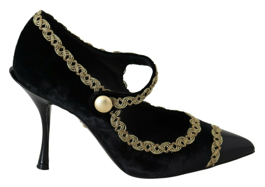 Dolce & Gabbana 29% Viscose 20% Cotton 19% Calfskin 14% Acetate 10% Silk 6% Polyester 2% Lambskin heel in black