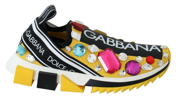 Dolce & Gabbana 70% Polyester sneaker in yellow
