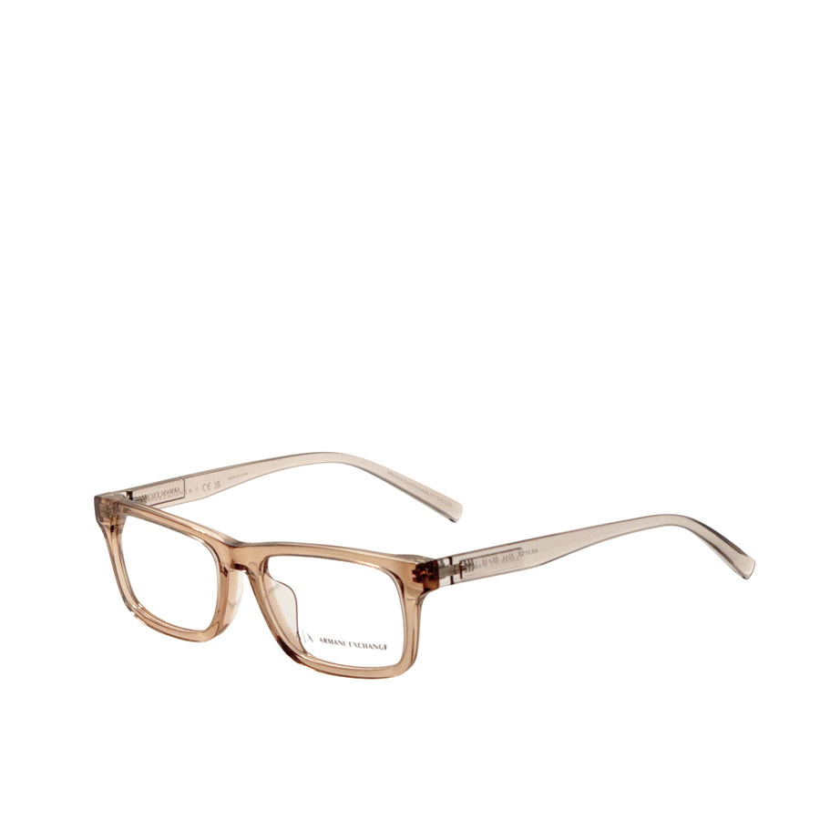 Preloved - Armani Exchange Mens 55mm Shiny Transparent Brown Eyeglasses Ax3115f-8344-55 One Color