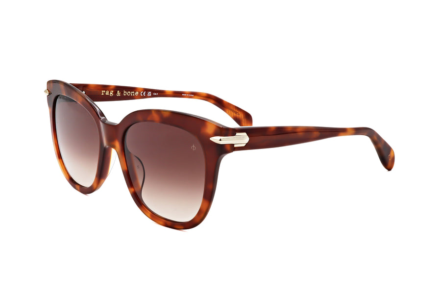 Preloved - Rag & Bone Womens 55 Mm Havana Sunglasses Rnb1088-G-S-86-55 One Color