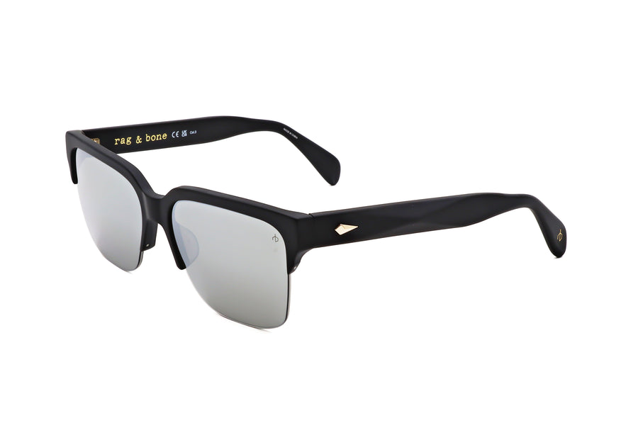 Preloved - Rag & Bone Mens 58 Mm Matte Black Sunglasses Rnb5055-G-S-003-58 One Color