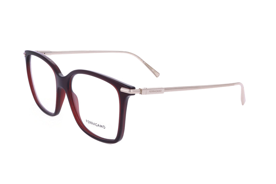 Preloved - Ferragamo Womens 53 Mm Transparent Burgundy Eyeglasses Sf2992-612-53 One Color