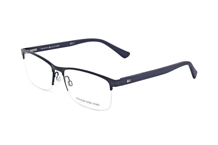 Preloved - Tommy Hilfiger Mens 56 Mm Blue Eyeglasses Th1528-Pjp-56 One Color