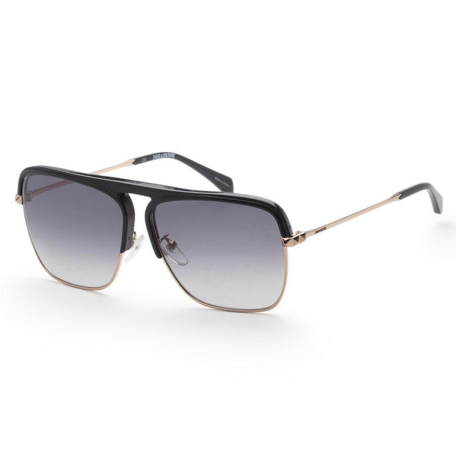 Preloved - Zadig & Voltaire Mens 60mm Black Gold Sunglasses Szv321-60300y One Color