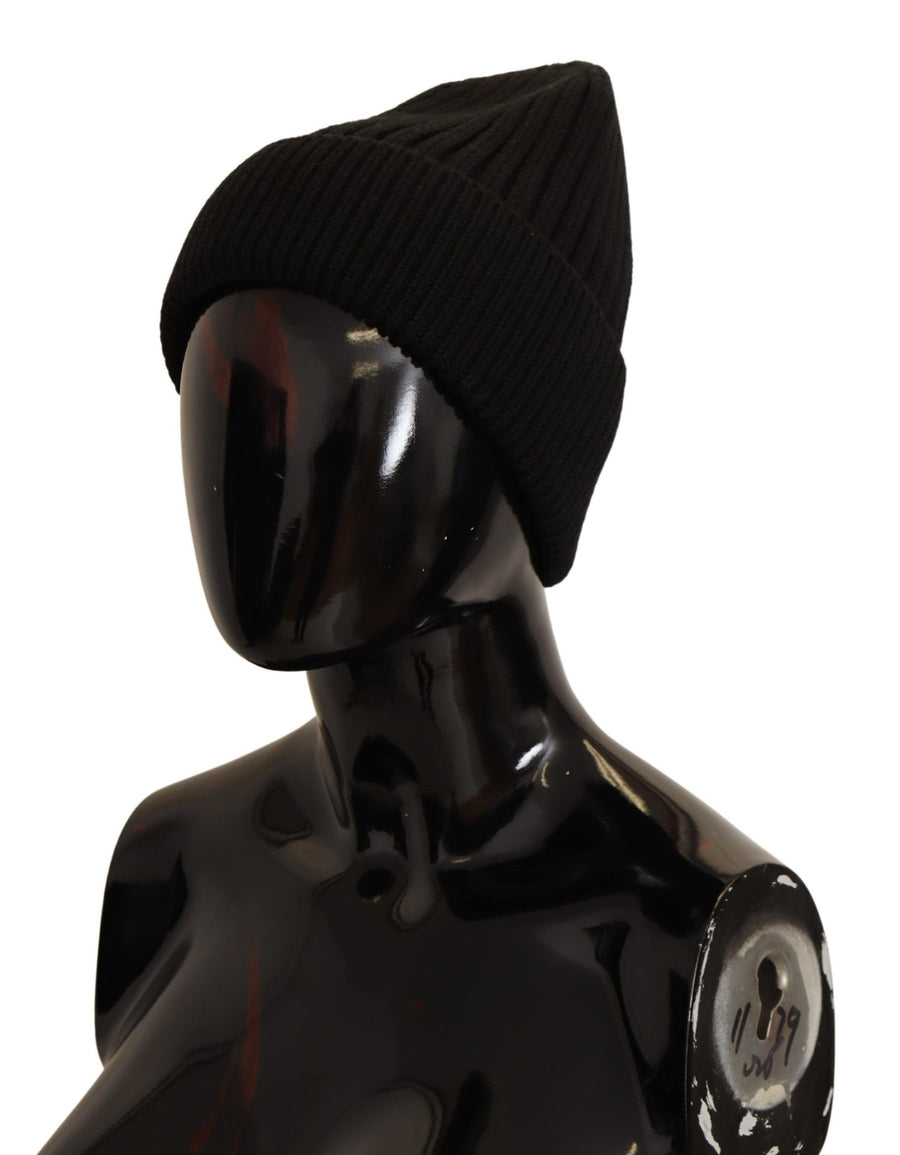 Dolce & Gabbana HAT9255 100% Wool beanie in black
