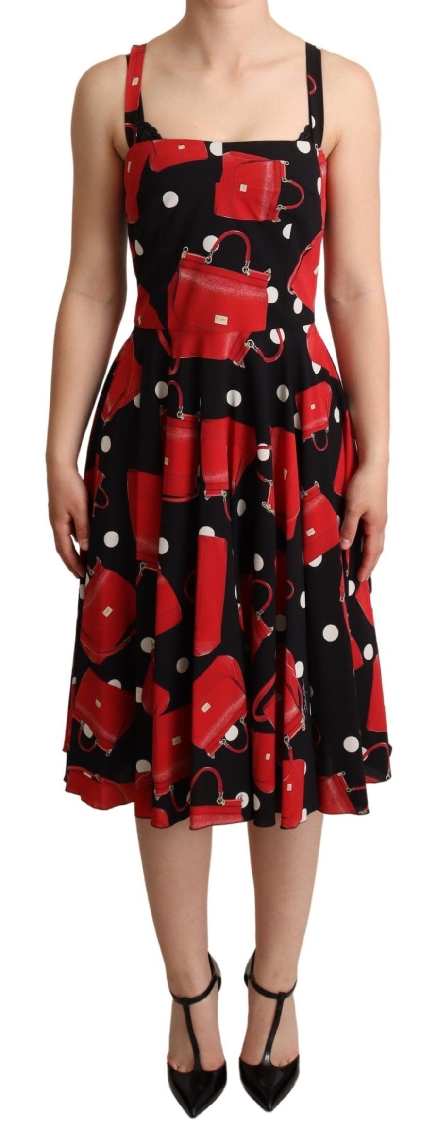 Dolce & Gabbana 95% Silk 5% Elastane dress in black