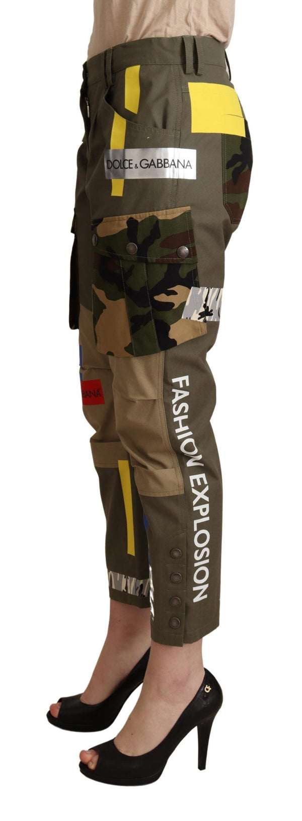 Dolce & Gabbana 100% Cotton cargo pants in green