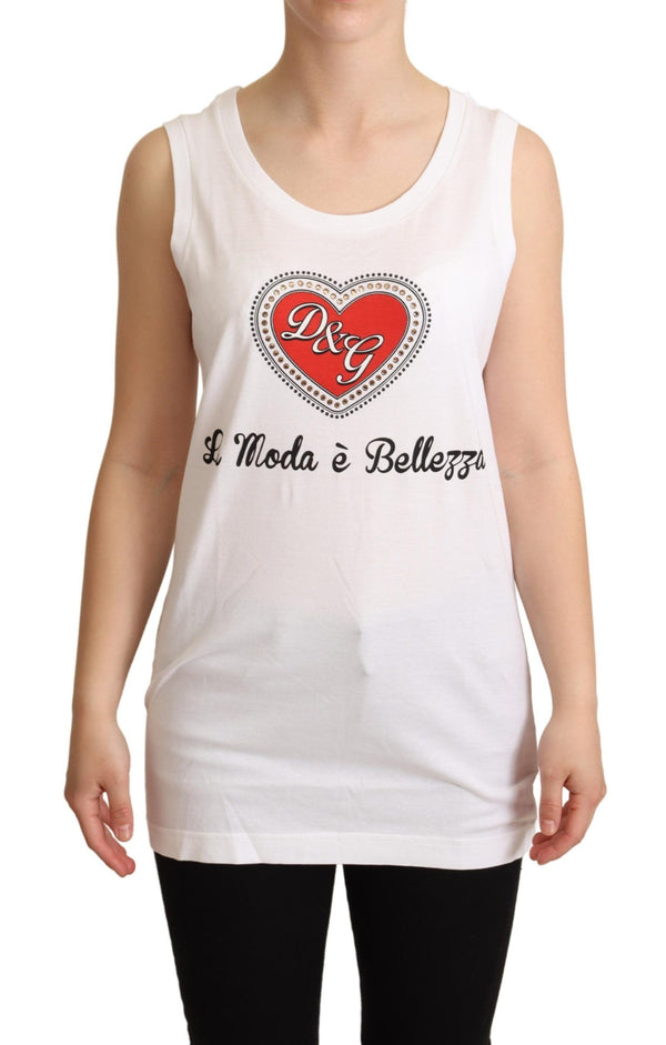 Dolce & Gabbana 100% Cotton tank top in white