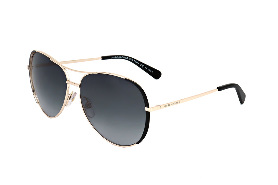 Preloved - Marc Jacobs Womens 59mm Gold Black Sunglasses Marc686s-0rhl-9o One Color