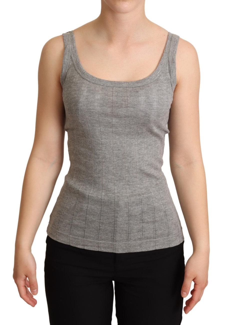 Dolce & Gabbana 50% Cotton tank top in gray