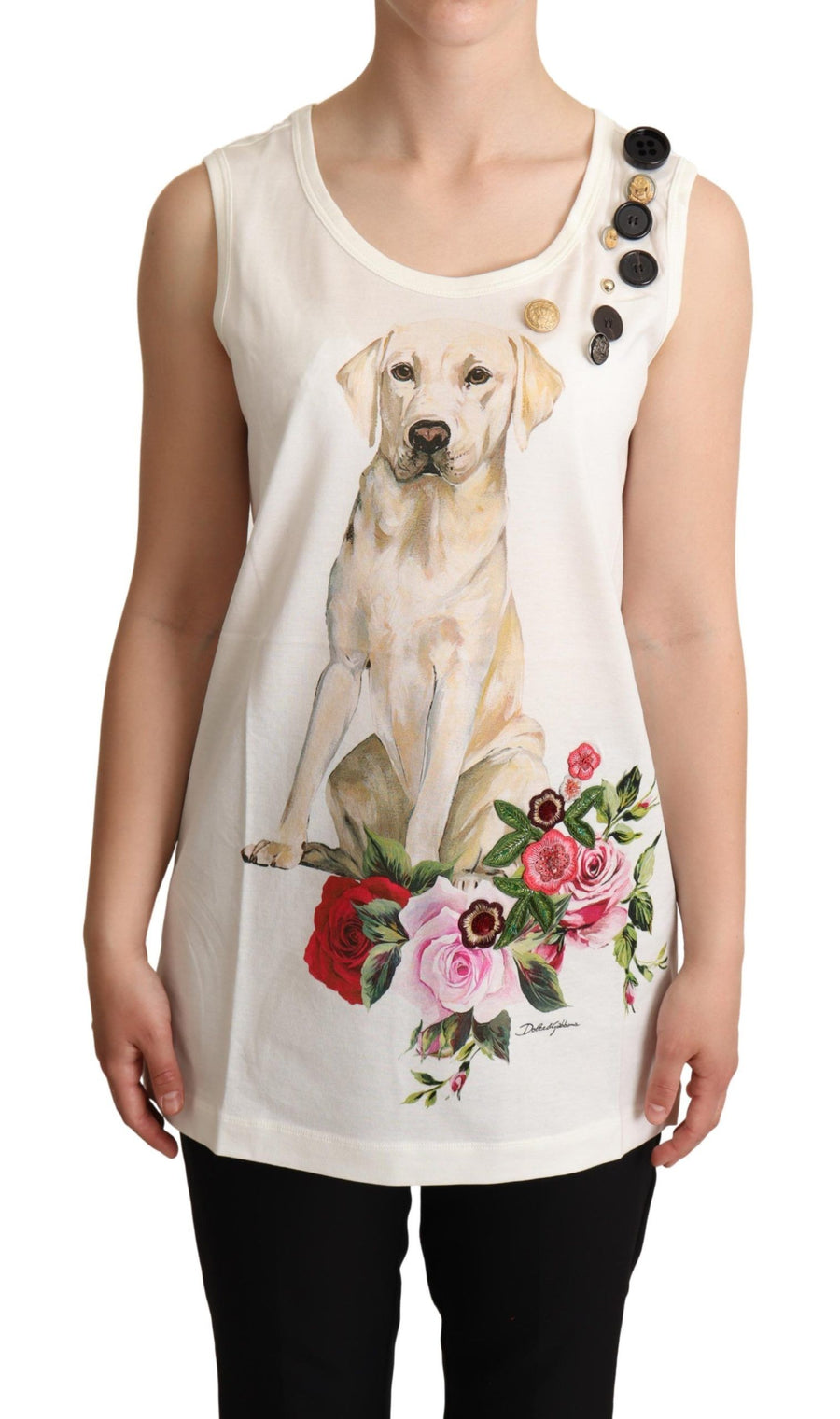 Dolce & Gabbana 100% Cotton tank top in white